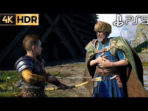 Atreus Meets Odin GOD OF WAR RAGNAROK Atreus Meets Odin Scene | GOW RAGNAROK Odin PS5 4K HDR