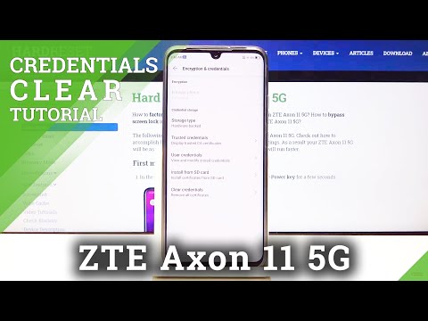 How to Clear Credentials on ZTE Axon 11 5G - Delete Certificates and Licenses