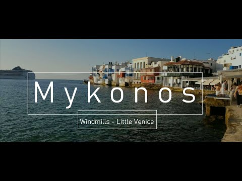 Mykonos - Greece | Cinematic Footage | Windmills - Little Venice sunset