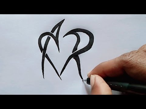 Combining Initials Letter A and R with Heart Tattoo Design | Video & Photo Combining Initials Letter A and R with Heart Tattoo Design | Video & Photo