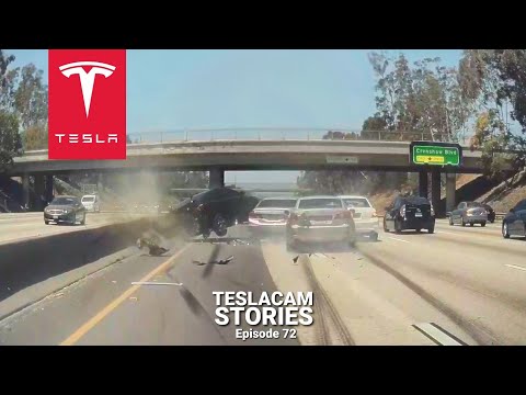 TESLA AUTOPILOT VS IDIOTS IN CARS - 15 CRASHES, FAILS & SAVES | TESLACAM STORIES #72