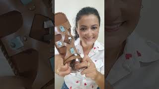 Vídeo de Sandália em Couro Modelo Gladiadora Sabrina Zíper