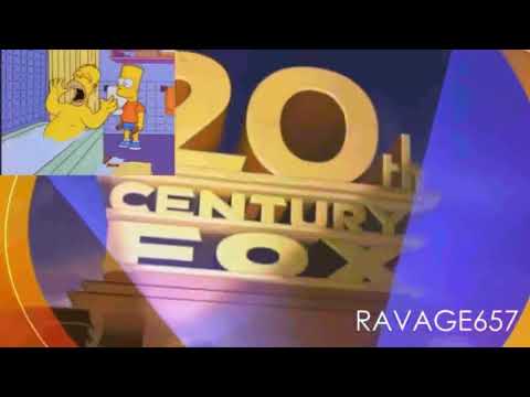 Bart hits homer with chair 20th Century Fox fanfare (REUPLOAD)