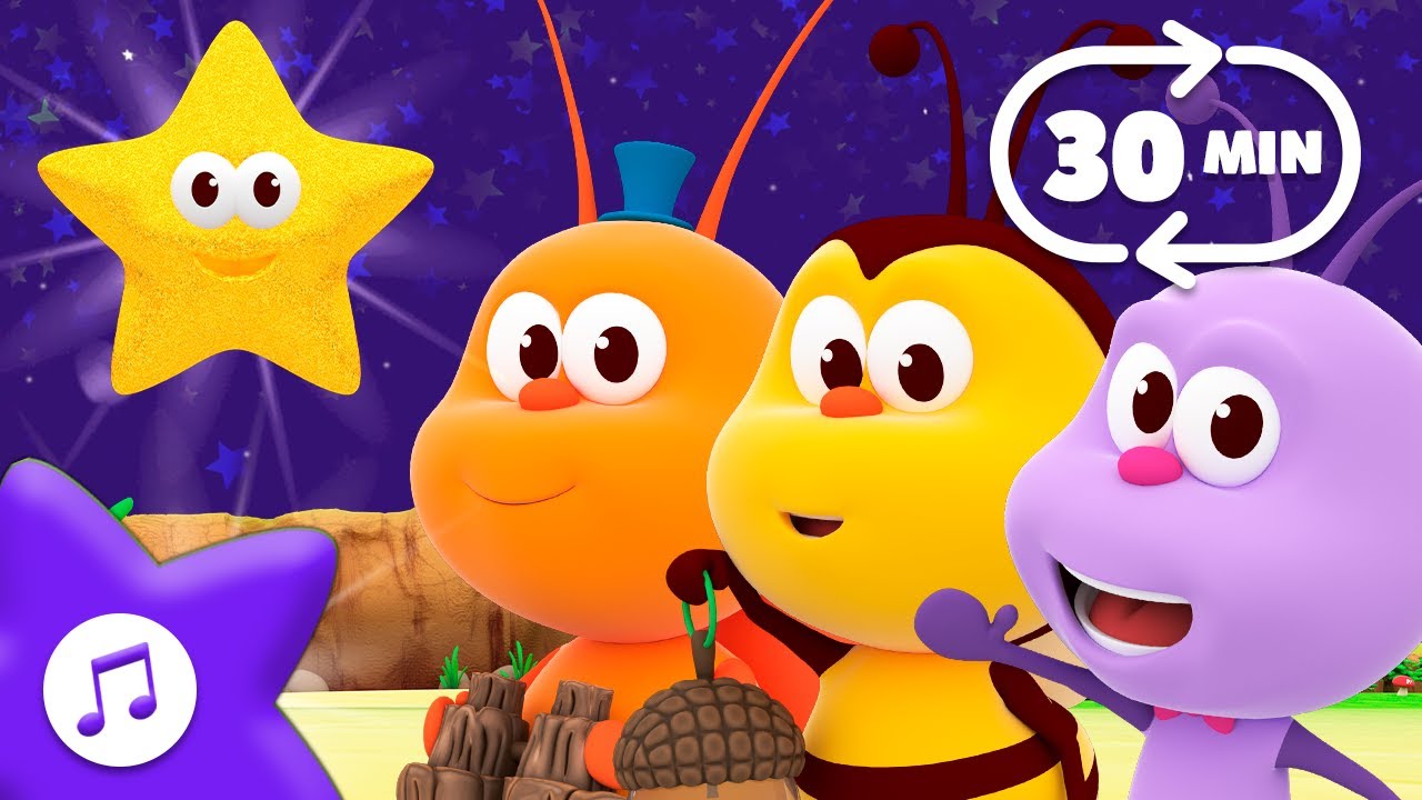 🌟Brilha Brilha Estrelinha!⭐ Música para dormir | em REPETIÇÃO | Desenhos Animados 🌈PARA CRIANÇAS