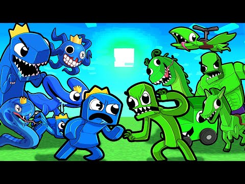 Crazy Crafters - MORPH WAR RAINBOW FRIENDS! (Blue vs Green)