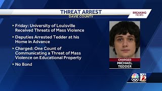 Davie County 18-year-old arrested after allegedly threatening University of Louisville