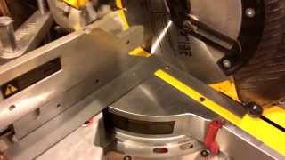 Squaring a DeWalt Miter Saw on Factory Scale