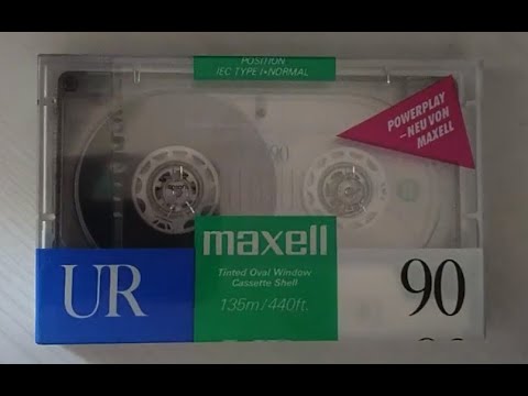 Maxell 1988 UR 90 cassette tape unpacking