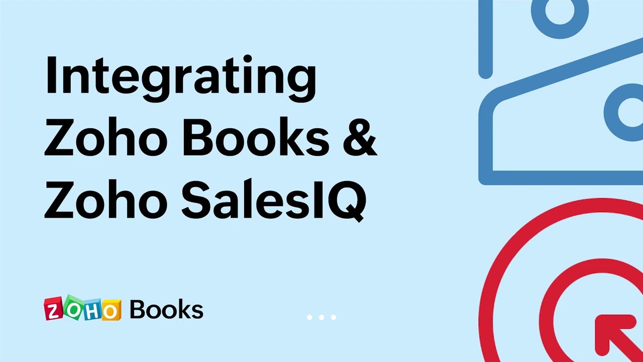Zoho Books - Zoho SalesIQ Integration