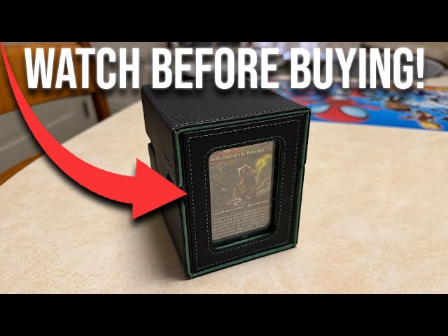 Vídeo relacionado con TOSAVGA Deck Box para Mtg, Caja de Cartascon Exhibición de Commander, Caja de Almacenamiento para 100 Cartas de Manga, Caja Cuero con 2 Separadores de Cartas, Magnética para Tgc/Tarjetas