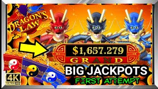 ⚠️AMAZING!! BIG JACKPOTS WON at DRAGONS LAW FORTUNE POTS SLOT