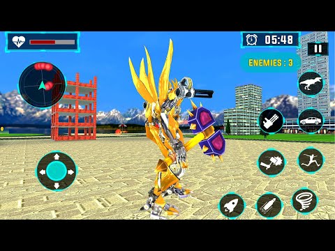 Dino Robot Car Game || Flying Robot transforming game || android gameplay