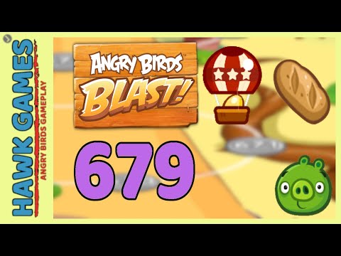 Angry Birds Blast Level 679 Hard - 3 Stars Walkthrough, No Boosters