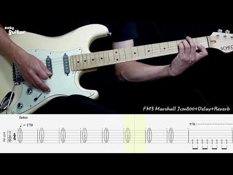 Deep Purple - Highway Star Guitar Lesson With Tab(Slow Tempo)