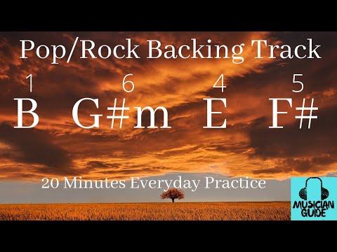 Pop Rock Backing Track B Major | B G#m E F# |