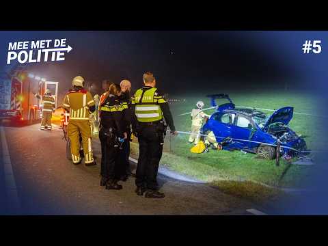 Voetbalsupporters naar huis gestuurd, man rijdt onder invloed auto kapot | Mee met de Politie #5