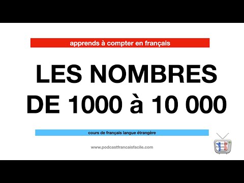 french numbers   de 1000 à 10000