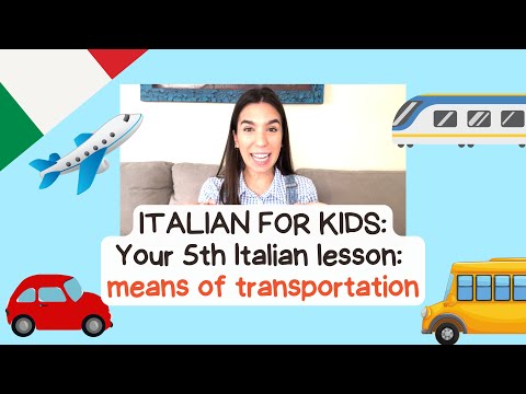 Your 5th Italian lesson 🇮🇹 Italian for kids: means of transportation 🚗🚆🚌✈️