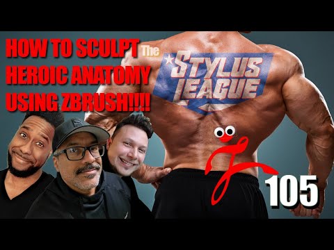 How to Sculpt Heroic Anatomy with zbrush - Stylus League Creative Live Stream EP. 105