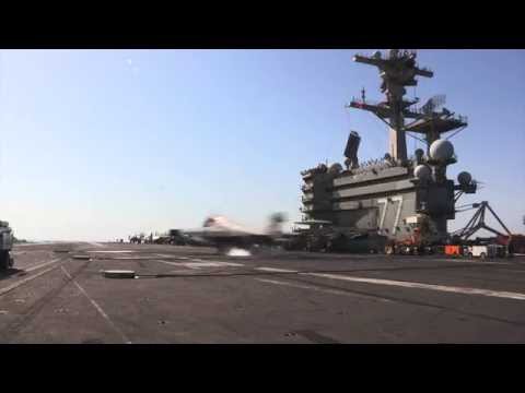 Aircraft are recovered aboard USS George H.W. Bush (CVN 77)