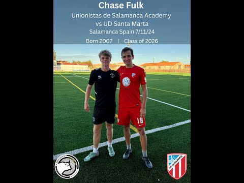 Chase Fulk Unionistas de Salamanca Select Generation Academy vs UD Santa Marta