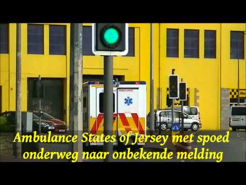 Ambulance States of Jersey Mercedes Sprinter met spoed naar onbekende melding