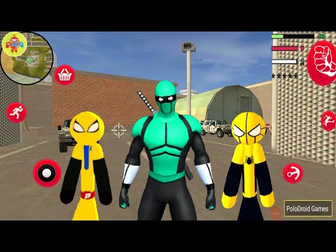 US Police Spider Stickman Rope Hero Vs Mafia Spider Stickman Rope Hero - Android Gameplay