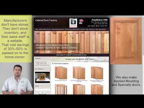 Part of a video titled How to find replacement cabinet doors online - YouTube