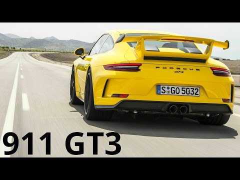 Yellow Porsche 911 GT3 - 90-200 km/h Acceleration and 500 hp Engine Sound