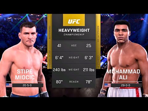 Muhammad Ali vs Stipe Miocic FULL FIGHT | UFC 5 AI Simulation (CPU vs CPU)