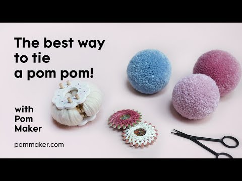 The BEST Way To Tie a Pom Pom - Pom Maker Tutorial