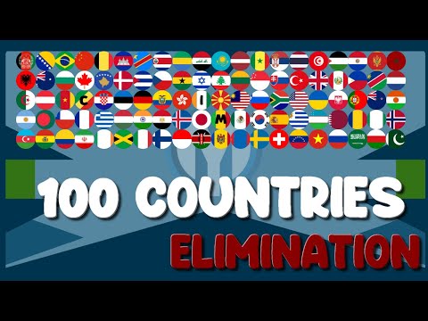 The 50 Times Eliminations - 100 Countries Elimination Marble Race in Algodoo