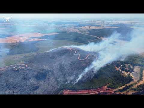 Incendio en Barrio la Coronilla y el Verdun hora 16.00