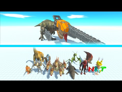 CHAINSAW T-REX vs EVERY FACTION - Animal Revolt Battle Simulator ARBS