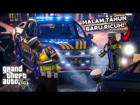 New Year's Eve Patrol Ends in Chaos! GTA 5 Mod Indonesian Police