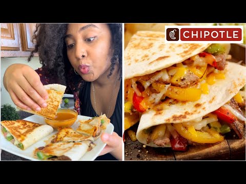 How To Make The Viral Chipotle Quesadilla At Home! w/ Chipotle Vinaigrette Too!