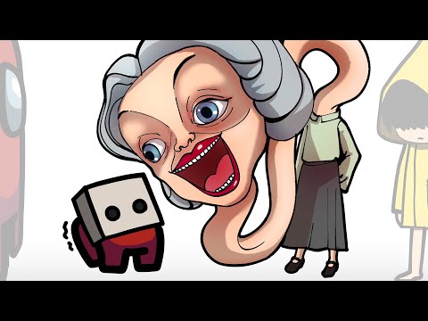 Mini Crewmate Kills Little Nightmares 2 Characters Teacher part Parody Cartoon - Among us