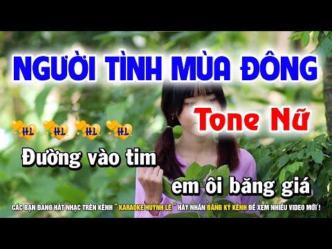 Karaoke Người Tình Mùa Đông - Tone Nữ Cha Cha | Nhạc Sống Huỳnh Lê
