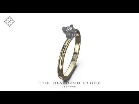 UT24 - Certified Lily 18K Gold Diamond Engagement Ring 0.25CT