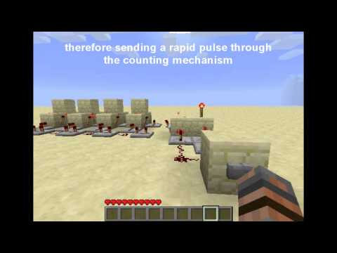 TUT: Compact redstone counting system (non binary)