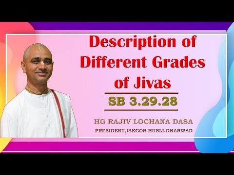 Description of Different Grades of Jivas I SB 3.29.28 I HG Rajiv Lochan Dasa I 28-9-2023
