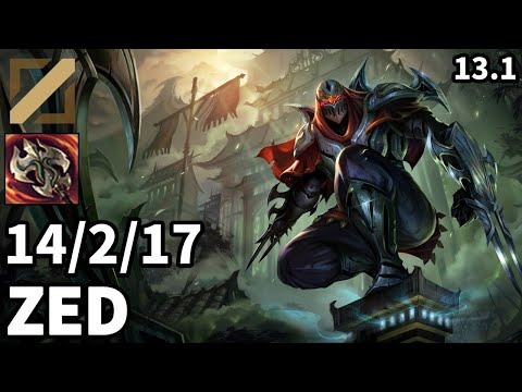 Zed Mid vs Lissandra - KR Grandmaster | Patch 13.1