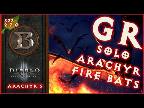 Witch Doctor Arachyr FireBats GR Solo Push Build 2.7.0 Diablo 3 Season 23