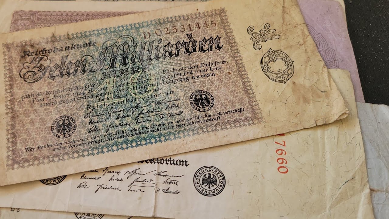 German Hyperinflation banknotes