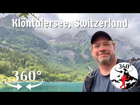 Hiking around the Klöntalersee in Glarus, Switzerland (360-degree, VR Videos of Switzerland Hiking)