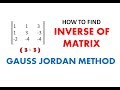 How To Find The Inverse Of Matrix Gauss Joradn Method 3 3 Matrix Hindi Mathematics