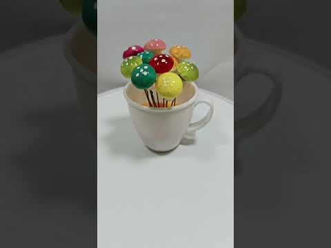 Mini Colorful Pin Mushroom - 10 Pcs/ Set - Showpiece Miniature - 10