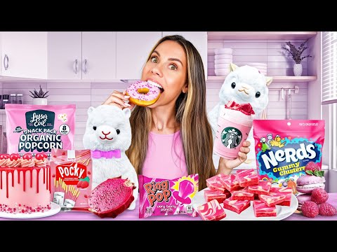 EATING ONLY PINK FOODS FOR 24 HOURS !
