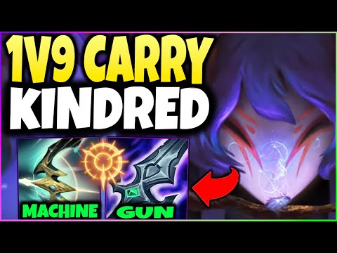 This Machine Gun Kindred Build Is The Ultimate 1v9 Build ( Max Attack Speed Kindred)