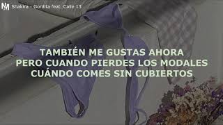 Gordita Shakira feat  Calle 13(lyric-letra)